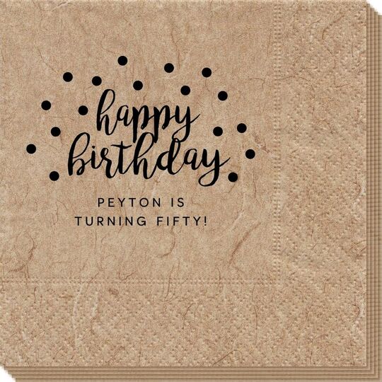 Confetti Dots Happy Birthday Bali Napkins