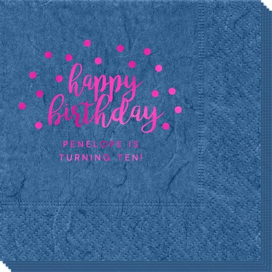 Confetti Dots Happy Birthday Bali Napkins