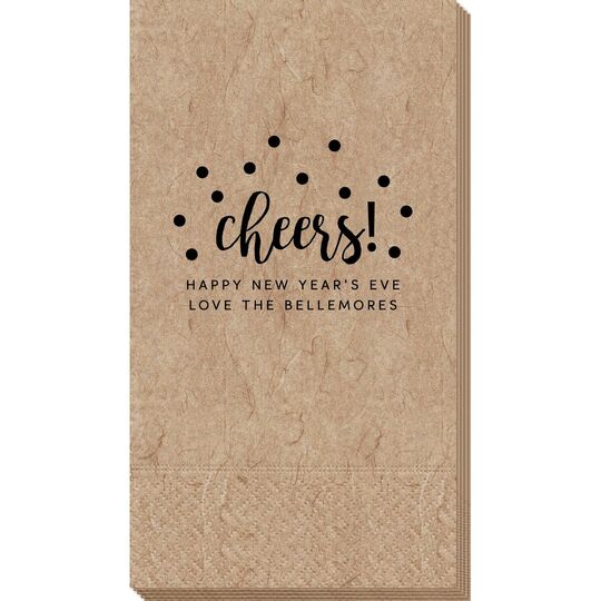 Confetti Dots Cheers Bali Guest Towels