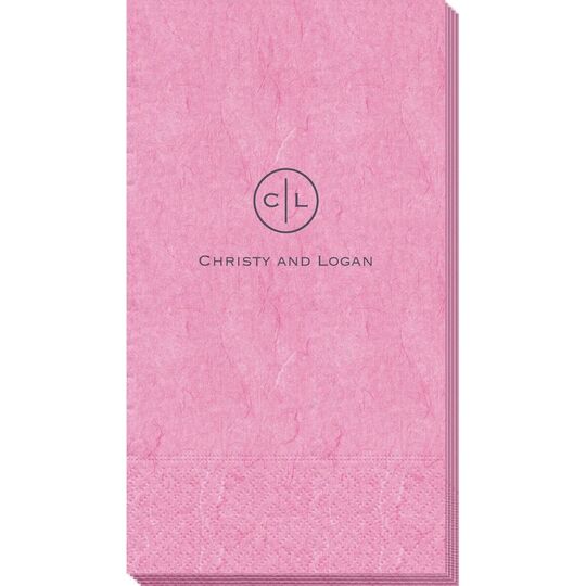 Circle Initials Bali Guest Towels