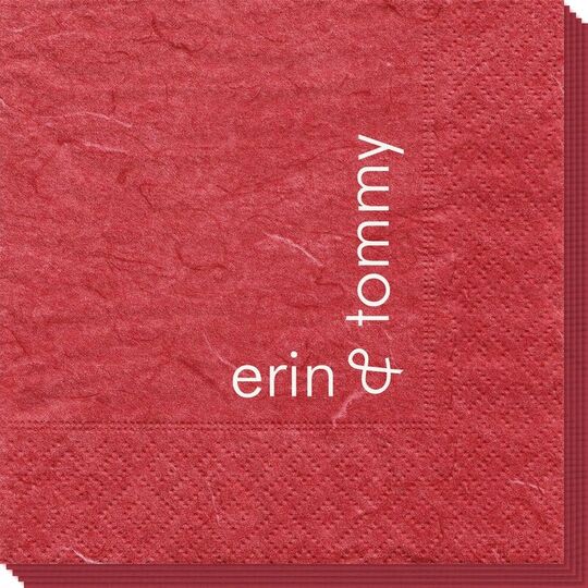 Corner Text with Ampersand Bali Napkins