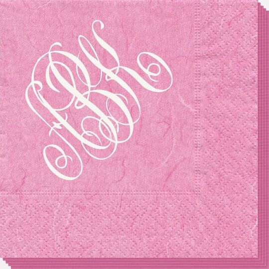 Large Interlocking Script Monogram Bali Napkins