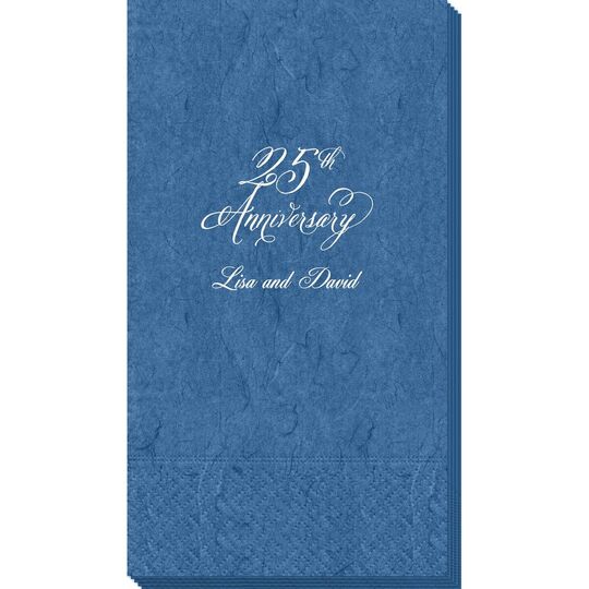 Elegant 25th Anniversary Bali Guest Towels