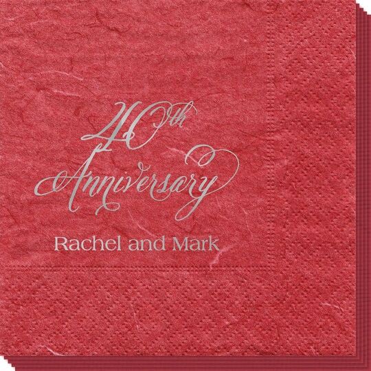 Elegant 40th Anniversary Bali Napkins