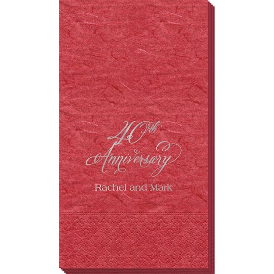 Elegant 40th Anniversary Bali Guest Towels