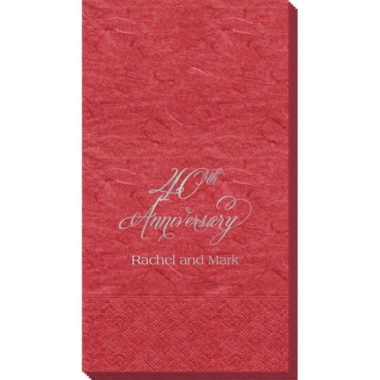 Elegant 40th Anniversary Bali Guest Towels