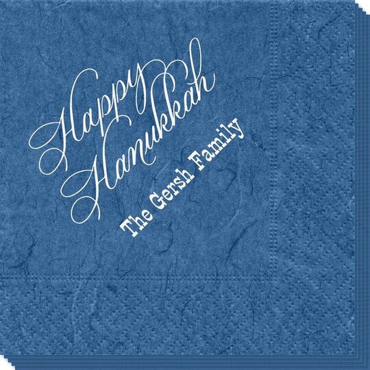 Elegant Happy Hanukkah Bali Napkins