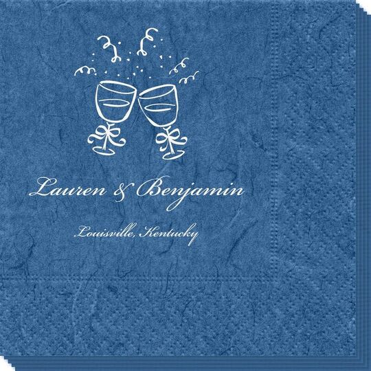 Toasting Wine Glasses Bali Napkins