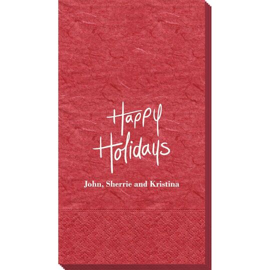 Fun Happy Holidays Bali Guest Towels