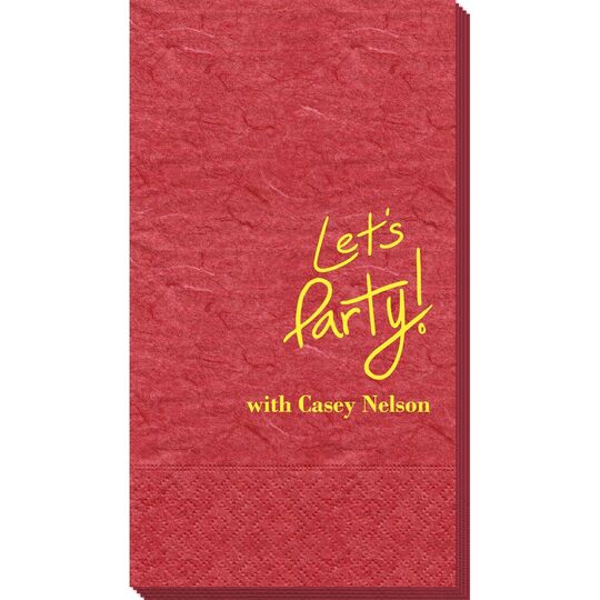 Fun Let's Party Bali Guest Towels