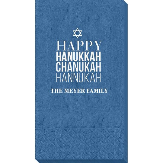 Hanukkah Chanukah Bali Guest Towels