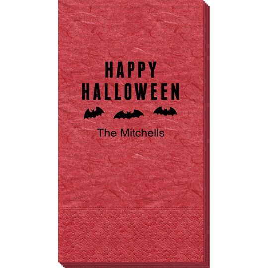 Happy Halloween Bats Bali Guest Towels