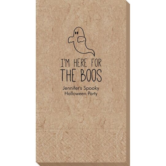 I'm Here For The Boos Bali Guest Towels