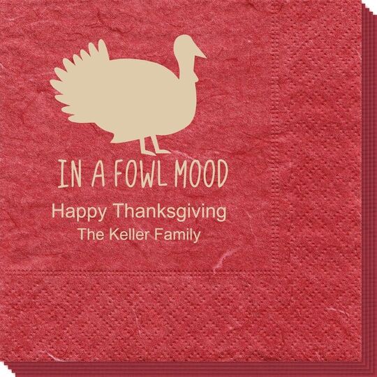 In A Fowl Mood Bali Napkins