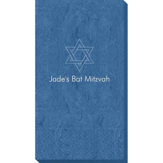 Interlocking Star of David Bali Guest Towels