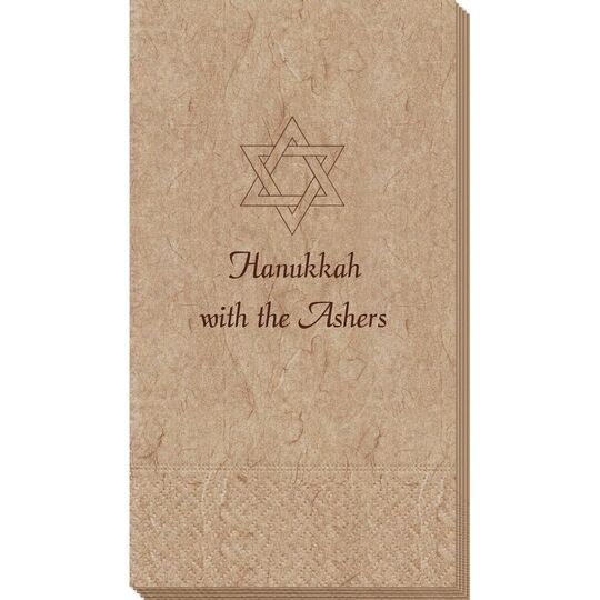 Interlocking Star of David Bali Guest Towels