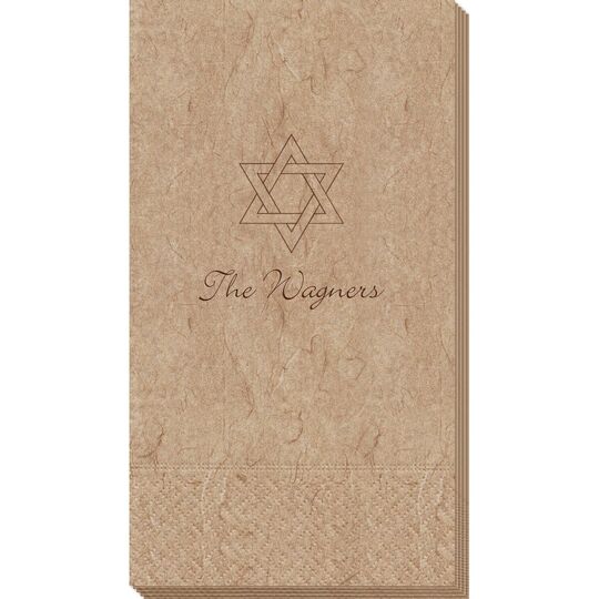 Interlocking Star of David Bali Guest Towels
