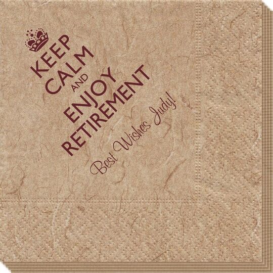 Keep Calm and Enjoy Retirement Bali Napkins