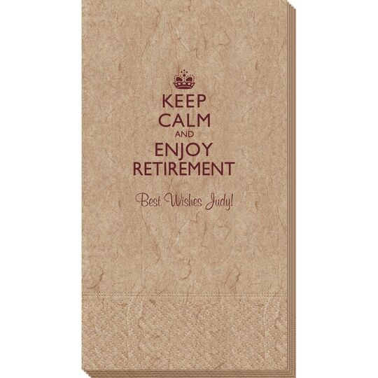 Keep Calm and Enjoy Retirement Bali Guest Towels