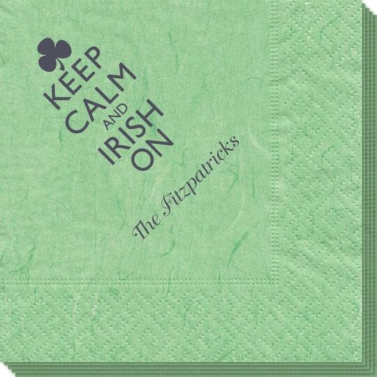 Keep Calm and Irish On Bali Napkins