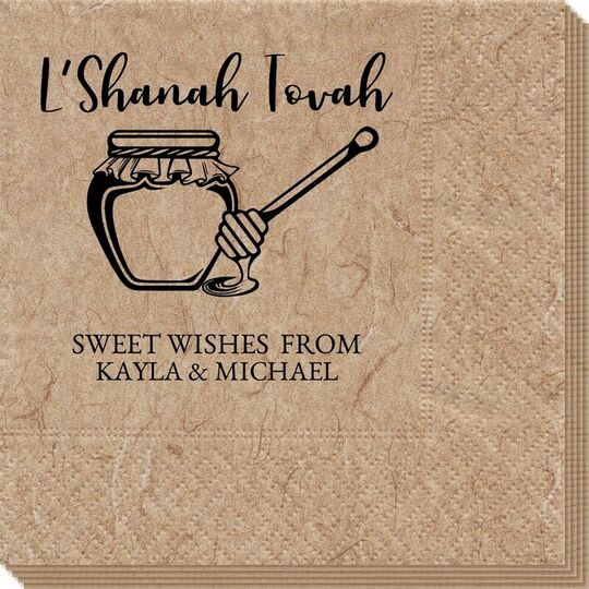 L'Shanah Tovah Honey Pot Bali Napkins