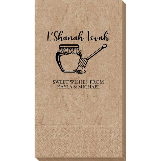 L'Shanah Tovah Honey Pot Bali Guest Towels