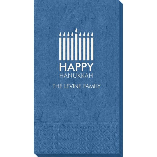 Modern Menorah Hanukkah Bali Guest Towels