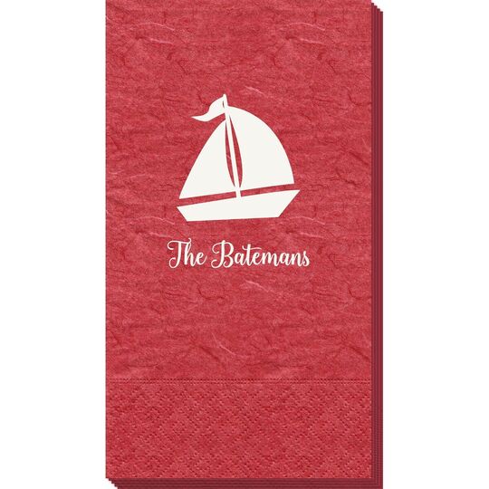 Sailboat Silhouette Bali Guest Towels