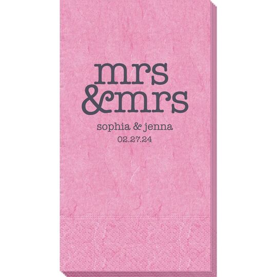 Stacked Happy Mrs & Mrs Bali Guest Towels