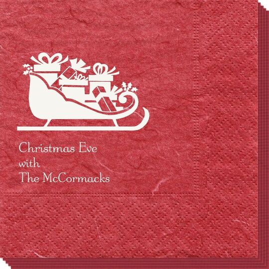 Victorian Sleigh with Presents Bali Napkins