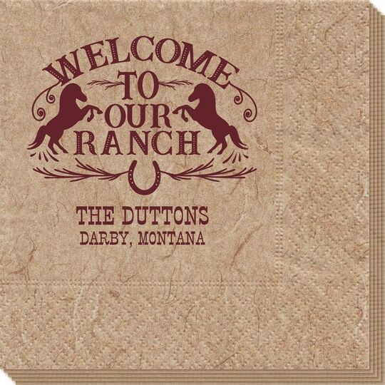 Welcome To Our Ranch Bali Napkins