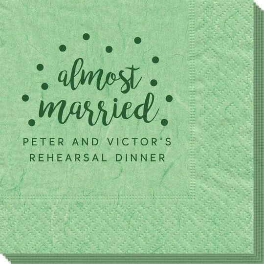 Confetti Dots Almost Married Bali Napkins