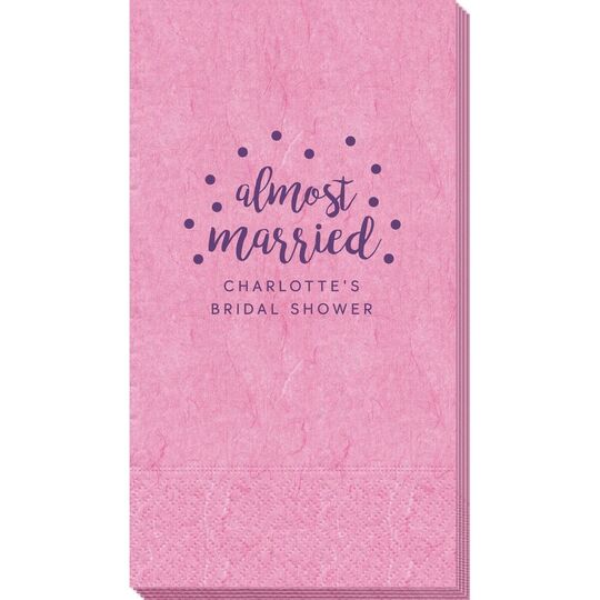 Confetti Dots Almost Married Bali Guest Towels