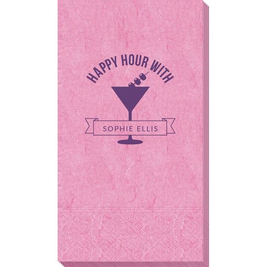 Happy Hour Martini Bali Guest Towels