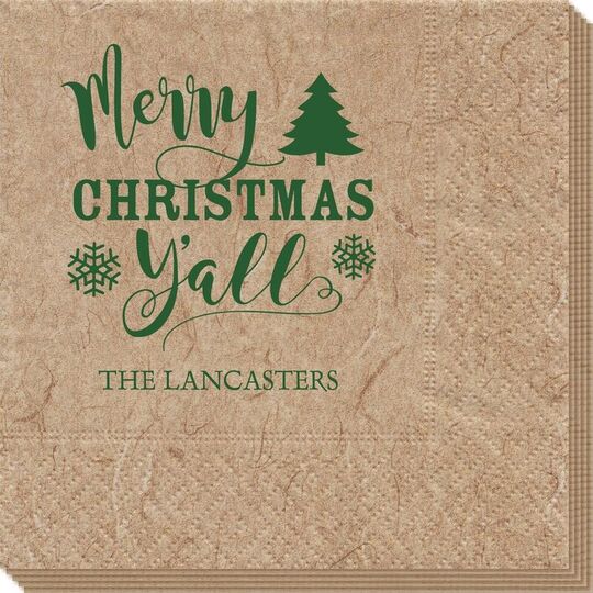 Merry Christmas Y'all Bali Napkins