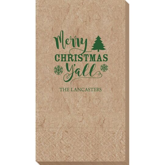 Merry Christmas Y'all Bali Guest Towels