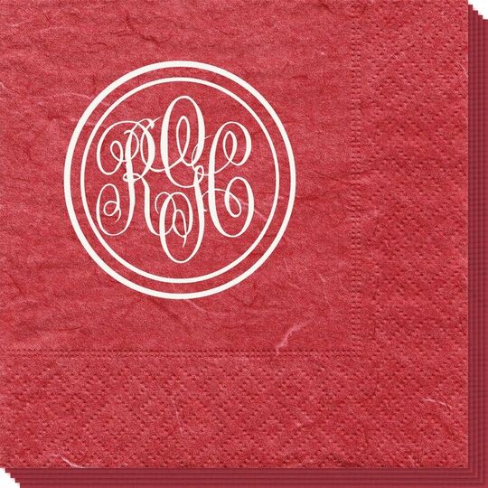 Double Circle Monogram Bali Napkins