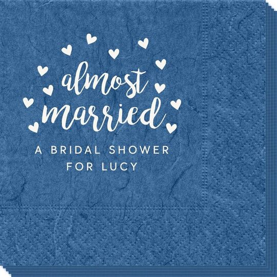 Confetti Hearts Almost Married Bali Napkins