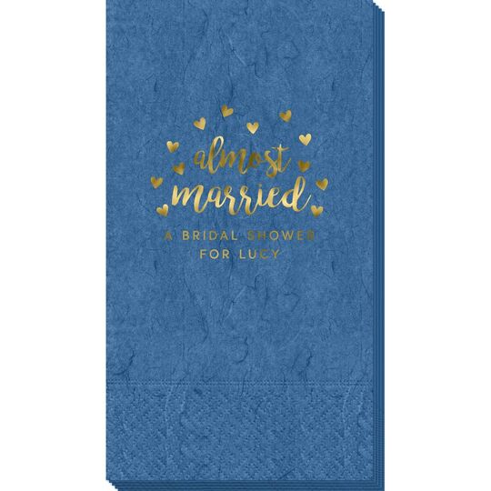 Confetti Hearts Almost Married Bali Guest Towels