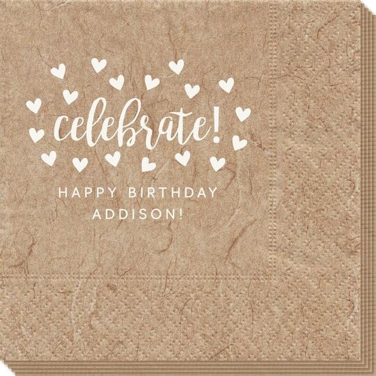 Confetti Hearts Celebrate Bali Napkins