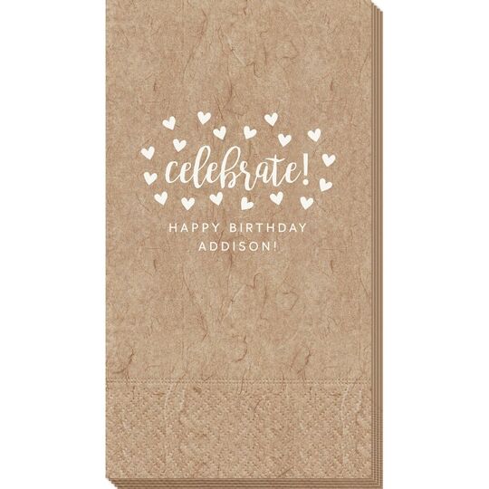 Confetti Hearts Celebrate Bali Guest Towels