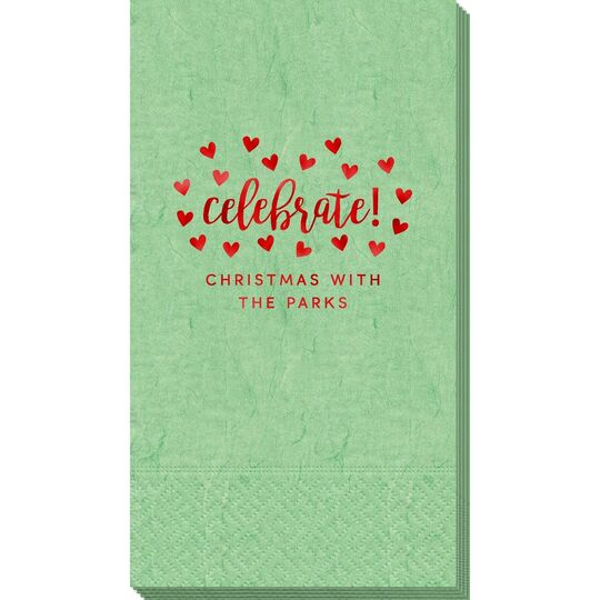 Confetti Hearts Celebrate Bali Guest Towels