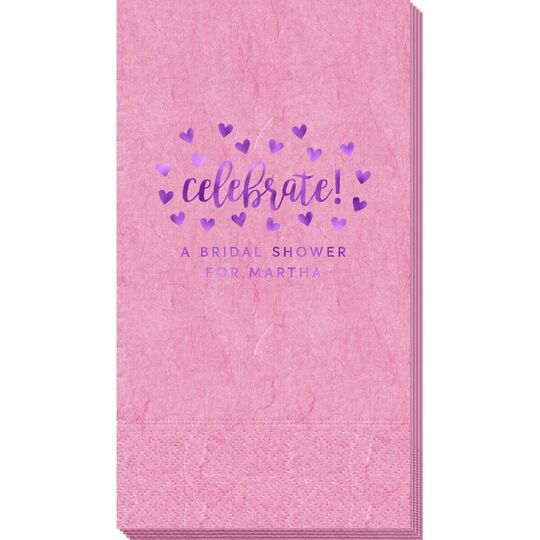 Confetti Hearts Celebrate Bali Guest Towels