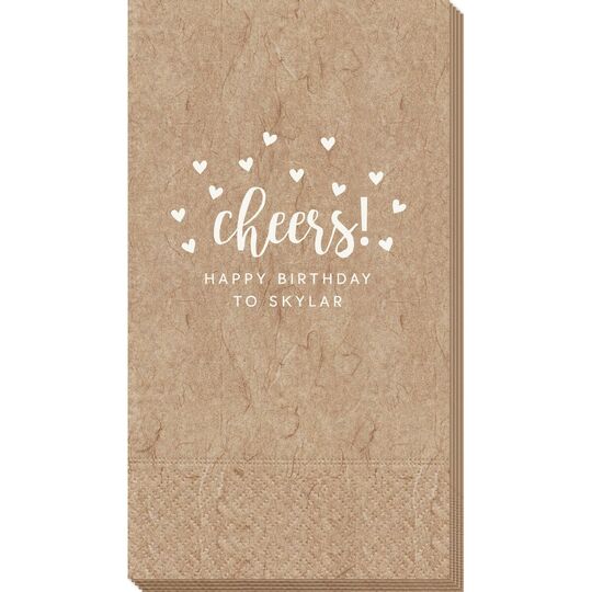 Confetti Hearts Cheers Bali Guest Towels