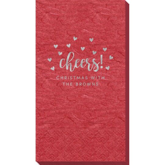 Confetti Hearts Cheers Bali Guest Towels