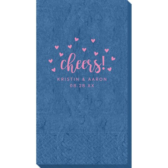 Confetti Hearts Cheers Bali Guest Towels