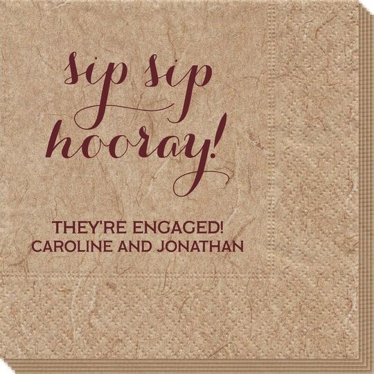 Elegant Sip Sip Hooray Bali Napkins