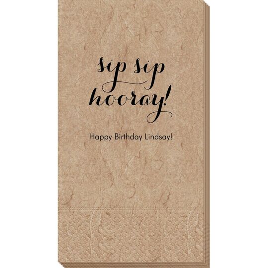 Elegant Sip Sip Hooray Bali Guest Towels