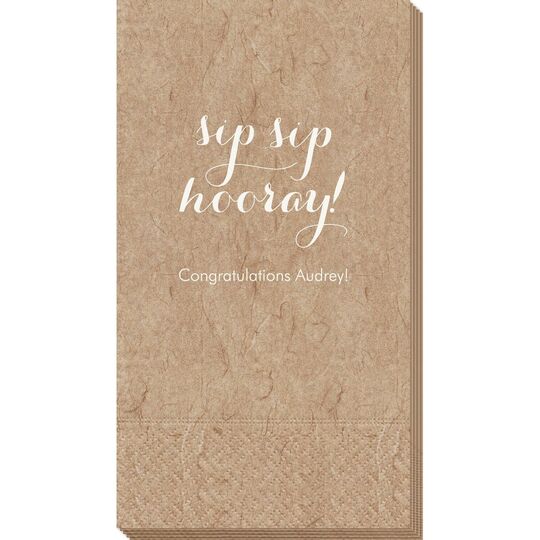 Elegant Sip Sip Hooray Bali Guest Towels
