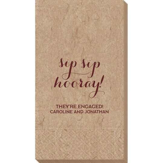Elegant Sip Sip Hooray Bali Guest Towels